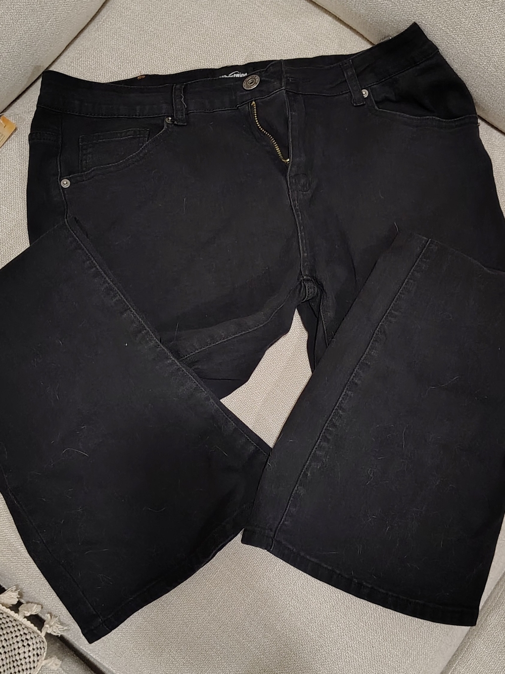 Men's Black Flare Jeans By Westwind 36 Large